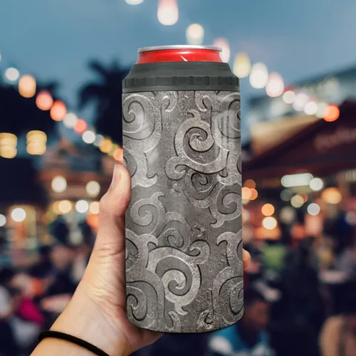 Vista 4 de winorax Vaso de dragón 4 en 1 para enfriar latas estilo metal Fossil Dragon Lover Viking Celta, taza de viaje de 12 onzas de acero inoxidable