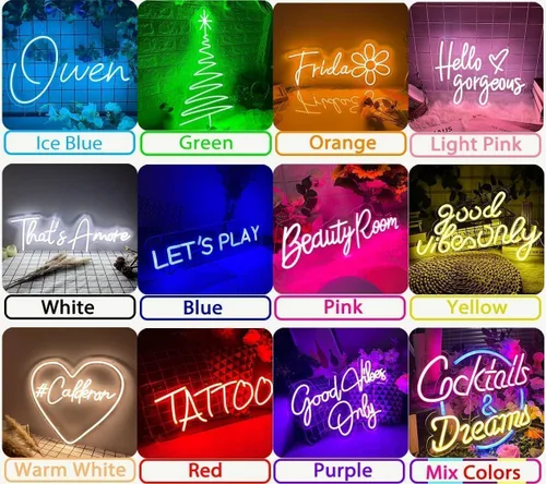 Vista 7 de Letreros de neón personalizables, letrero de neón personalizable para decoración de pared, letrero de neón personalizado para boda, fiesta