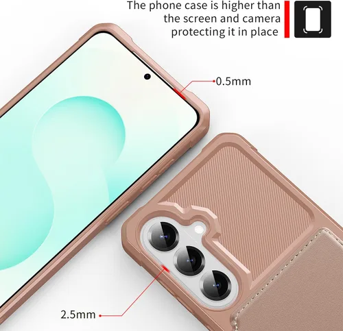 Vista 30 de Funda para Samsung Galaxy S21 Ultra con tarjetero, compatible con soporte magnético para automóvil, resistente a los golpes, resistente, suave, TPU