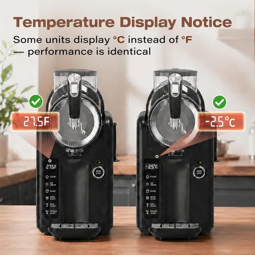 Vista 9 de SYINTAO Máquina de granizado para el hogar, no necesita hielo, máquina de Negro