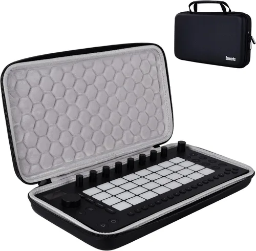 Vista 9 de Bolsa de transporte para controlador MIDI Banworks de poliuretano con carcasa rígida, ajuste personalizado para Ableton Push 3