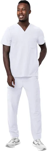 Vista 5 de Adar Addition Go-Everyday - Conjunto de exfoliante para hombre, elegante top y pantalones de carga