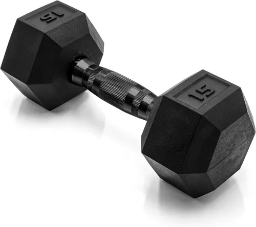Vista 57 de CAP Barbell Peso de la mancuerna hexagonal recubierta, individual, 10-120 libras, múltiples opciones
