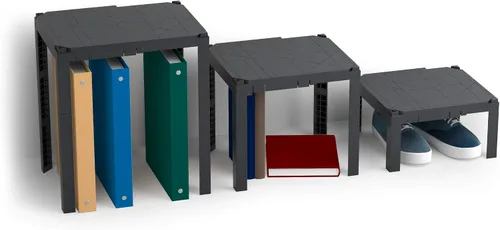 Vista 4 de U Brands Estante organizador de casillero de plástico, artículos esenciales para el regreso a clases, se adapta a casilleros de 10 a 13.75 pulgadas