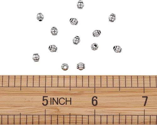 Vista 5 de Kissitty - Cuentas espaciadoras metálicas, 4mm