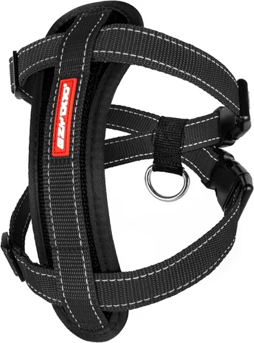 Vista 13 de EzyDog Arnés para perro sin tirones con placa de pecho – Arnés a prueba de escape con costuras reflectantes y acolchado cómodo para paseos fáciles