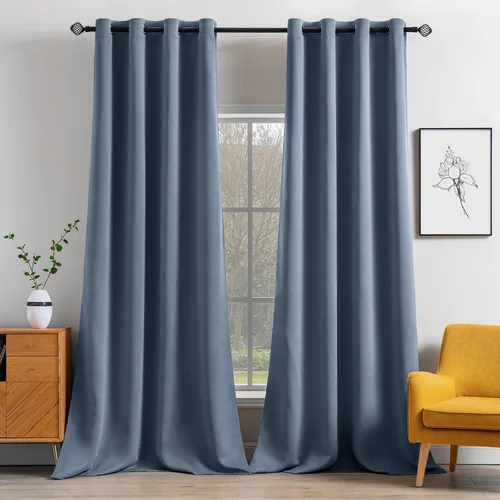 Vista 76 de MIULEE Cortinas opacas para dormitorio o sala de estar, juego de 2 paneles de cortina para ventana con aislamiento térmico y bloqueo de luz