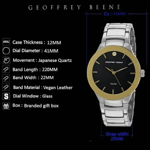 Vista 2 de Geoffrey Beene Reloj para hombre relojes de pulsera elegantes, versátiles y duraderos para hombre.