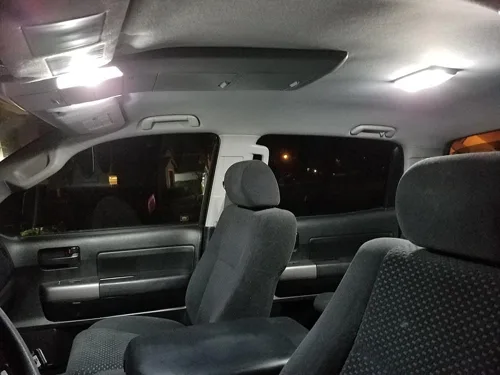 Vista 3 de Kit de luces LED para interiores, accesorios para Toyota Tundra 2007-2021 6000 K, blanco brillante, mapa, visera, puerta de pie, bombillas