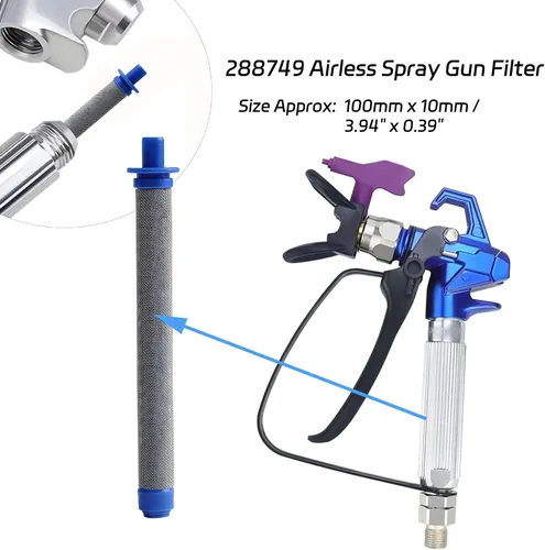 Vista 5 de 288749 60 filtros de pistola de pintura en aerosol sin aire de malla de repuesto para Graco SG10 SG20 SG Pro SG2 SG3, 288749 Sustituye a los filtros
