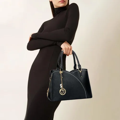 Vista 2 de KKXIU Monederos y bolsos de mano con triple compartimento para mujer, bolso de mano con asa superior