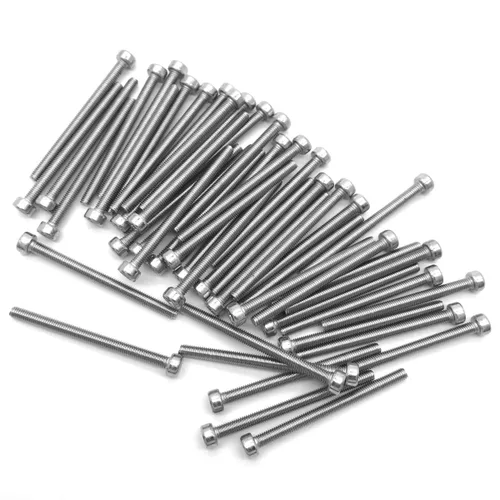 Vista 12 de Tornillos de cabeza hexagonal M3 x 0.236 in, rosca completa, superficie brillante, acero inoxidable, tornillos de cabeza hexagonal