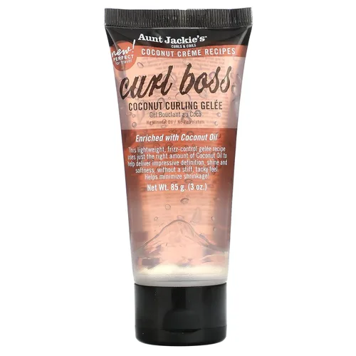 Vista 3 de Aunt Jackie's Curl Boss - Gelee rizador de coco, 1.75 onzas