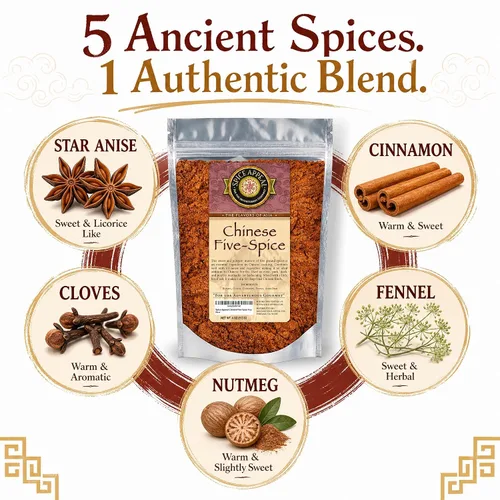 Vista 3 de Spice Appeal Polvo chino de cinco especias, condimento vegano, bolsa de 4