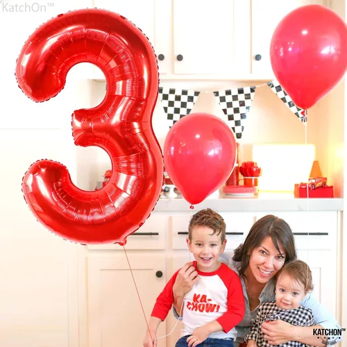 Vista 1244 de KatchOn Globo negro del número 1 de 40 pulgadas, globo de feliz cumpleaños Large Mylar Number One Balloon for 1st Birthday Decorations, Foil