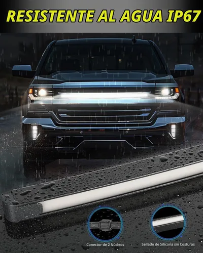 Vista 5 de Kit de luces LED DRL de 36.6 pulgadas para Chevy GM Silverado 2014-2018, accesorios para parrilla delantera, luces de acento de barra de posición
