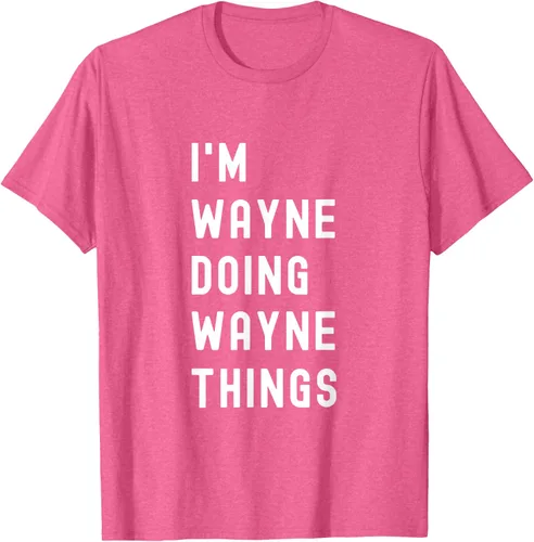Vista 37 de Camiseta I'm Wayne Doing Wayne Things, Negro