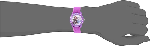 Vista 6 de Disney Frozen Kids' Plastic Time Teacher Analog Quartz Nylon Strap Watch