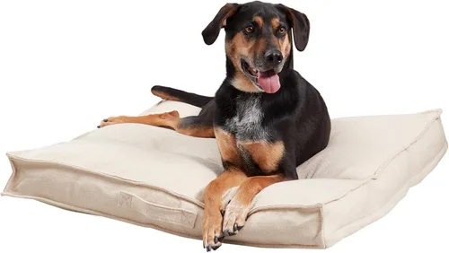 Vista 12 de Happy Hounds Milo - Cama cuadrada copetuda para perro, musgo, mediano (32 x 32 pulgadas)