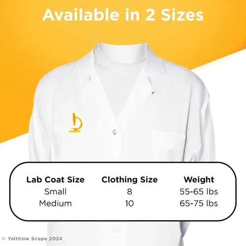 Vista 4 de Scientist White Lab Coat for Kids with Pockets, Unisex