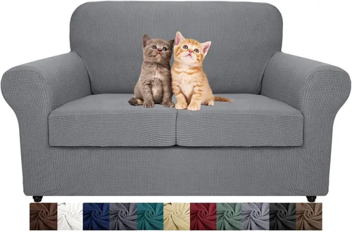 Vista 68 de MAXIJIN 2 piezas de fundas para silla con brazos, funda para silla de sofá para sala de estar, funda elástica para perros para una silla con 1 cojín