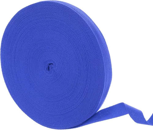 Vista 10 de uxcell Cinta de sarga de algodón de 50 yardas, cinta de espiga de 3/8 pulgadas para coser ropa, manualidades (azul)