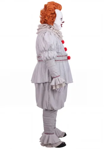 Vista 4 de Disfraz Plus Size 2017 IT Pennywise para Hombre Multicolor