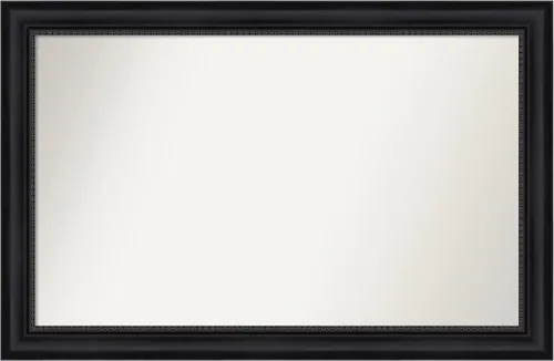 Vista 290 de Amanti Art Espejo personalizado, espejo de baño negro Astor, espejo de pared o espejo de tocador de baño sobre el fregadero (25 x 25 pulgadas)