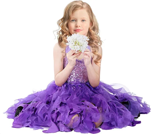 Vista 8 de Vestido tutú para niñas, vestido de tul con lentejuelas, vestido de princesa para niñas pequeñas, disfraz de fiesta de cumpleaños brillante