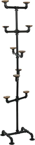 Vista 5 de MyGift Soporte para sombreros, árbol organizador de sombrero de pie, gorras de béisbol, exhibición de sombrero de vaquero, estante industrial
