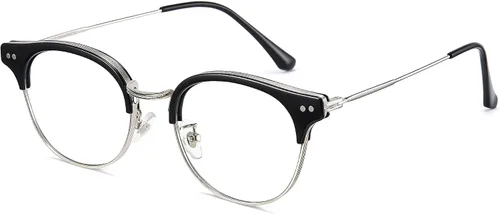 Vista 5 de Cyxus Cat Eye 99% Blue Light Blocking Glasses for Women, TR90 and Metal Retro Round Frame Computer Use Eyeglasses 8019
