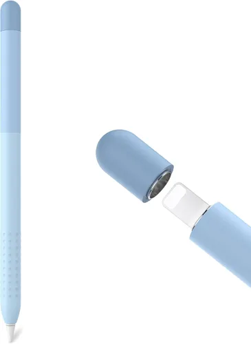 Vista 8 de Delidigi Funda de silicona para Apple Pencil de 1ª generación, cubierta de Verde profundo