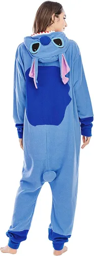 Vista 4 de Etoson Stitch Onesie Cosplay Disfraz de Halloween Unisex Animal Pijama