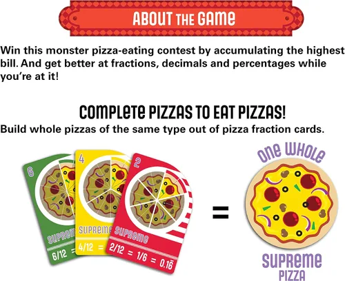 Vista 5 de Semper Smart Games Blobby's Pizza Math Card Game: ¡Concurso de comer pizza estratégicamente loco entre lindos monstruos!