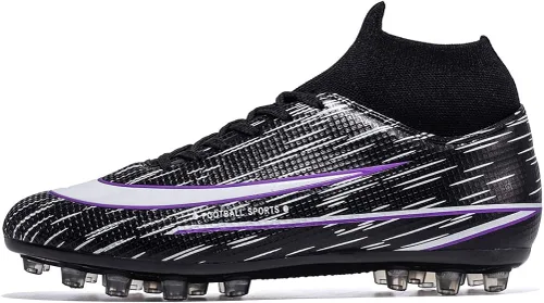Vista 2 de WILTENA Zapatos de fútbol de moda para mujer, botas de fútbol para hombre, zapatos deportivos de entrenamiento para niñas y niños