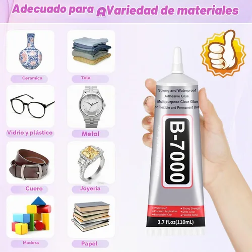 Vista 4 de Pegamento B7000 de 3.7 fl oz con punta de precisión, pegamento deslumbrante