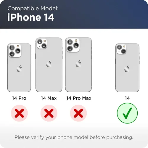 Vista 2 de ENCASED Funda a prueba de golpes compatible con iPhone 14, funda ultra protectora resistente para teléfono, serie Rebel (negro)