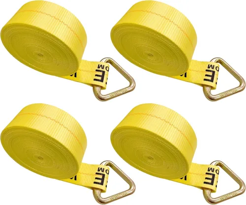 Vista 35 de Mega Cargo Control 1 paquete de correas de cabrestante de anillo en D de 3 pulgadas x 30 pies, amarres negros resistentes para control de carga
