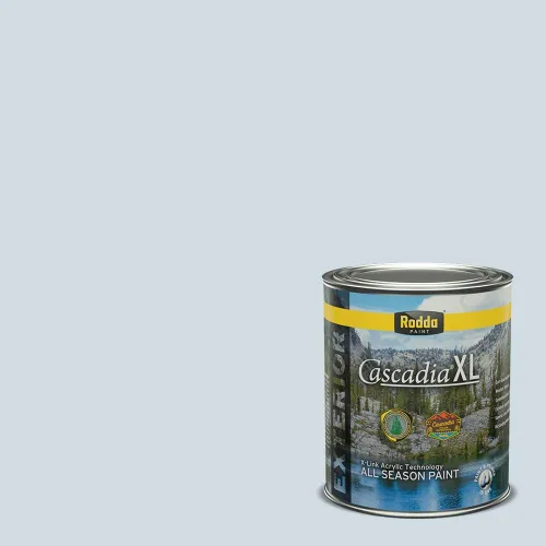 Vista 127 de Rodda Paint CASCADIA XL Pintura e imprimación satinada para exteriores en uno, cuarto de galón, Metropolis Mood