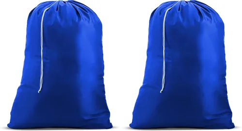 Vista 26 de Resistente bolsa comercial en tamaño jumbo para lavandería 22"x32" XL Nylon Laundry Bag, Locking Drawstring, Machine Washable, Heavy Duty, Travel