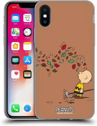 Vista 179 de Head Case Designs Funda de gel suave con licencia oficial de Peanuts Autumn Charlie Brown compatible con Apple iPhone 7 Plus/iPhone 8 Plus