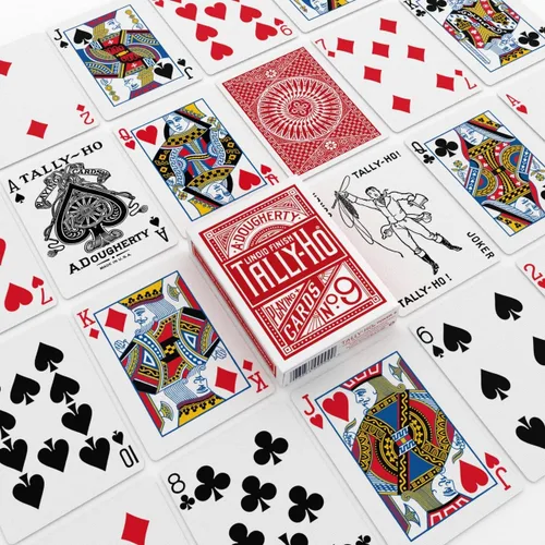 Vista 6 de Tally Ho Cartas de juego con espalda circular (el color puede variar)