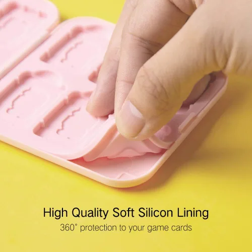 Vista 4 de PERFECTSIGHT Switch Game Card Case Kirby Compatible with Nintendo Switch Lite OLED Cute Anime Portable Thin Hard Shell Game Holder Kawaii Protective