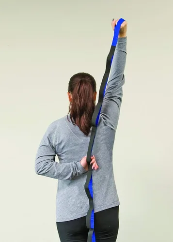 Vista 5 de RangeMaster Correa elástica con guía de ejercicios│ Versátil correa de bucle múltiple perfecta para yoga, pilates y terapia física │ Portátil │