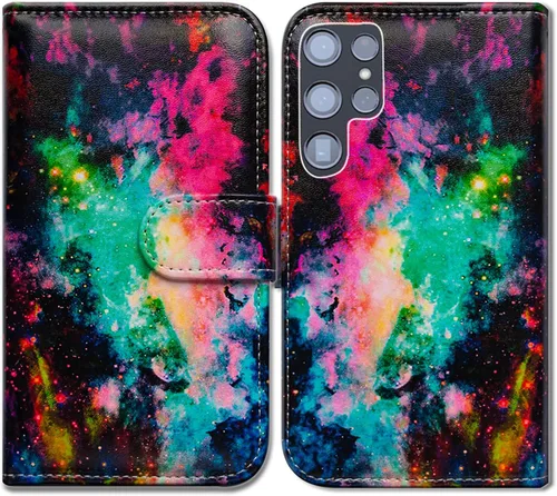 Vista 20 de Bcov Funda para Galaxy S22 Ultra, funda de piel con tapa para Samsung Galaxy S22 Ultra 5G
