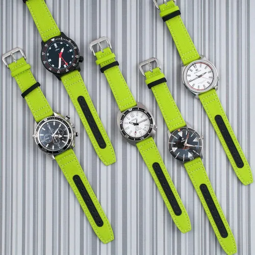 Vista 99 de StrapHabit Correa de reloj de liberación rápida, correa de reloj de tela de vela, dos longitudes, correa de reloj de piel de nailon, 0.748 in, 0.787