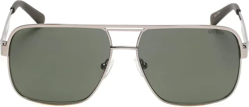 Vista 2 de GUESS Factory - Gafas de sol de metal para hombre, plateado