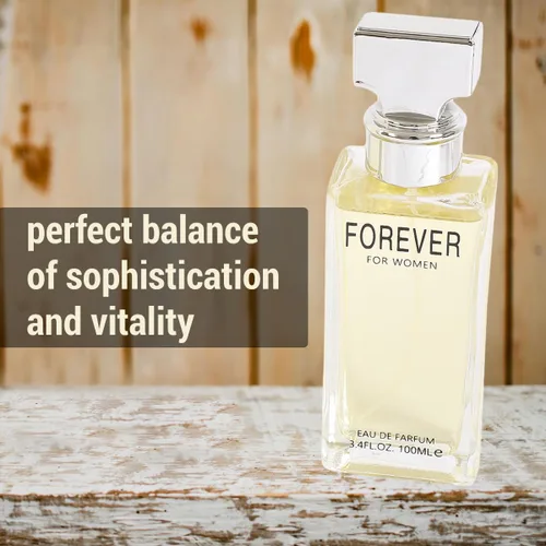 Vista 5 de Forever Perfume para mujer, Eau de Parfum floral dulce y fresco, aroma suave de sándalo, 3.4 fl oz