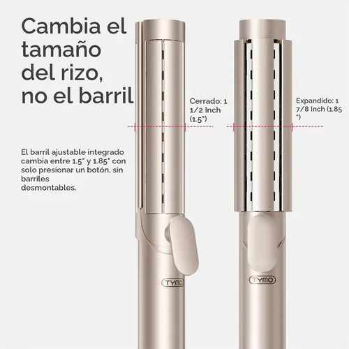 Vista 4 de TYMO Airflow - Plancha plana de titanio de doble tamaño y rizador 2 en 1