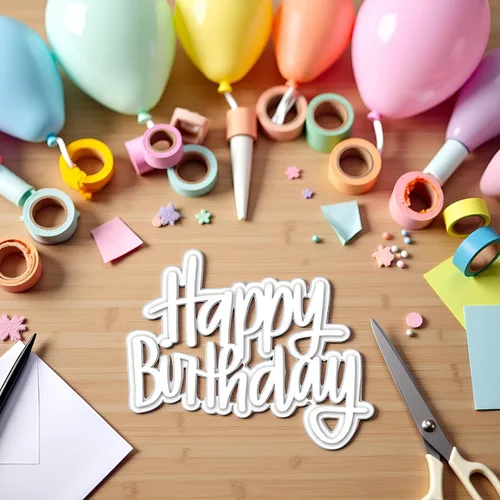 Vista 6 de Troqueles de corte de metal de feliz cumpleaños, para álbumes de recortes, álbum de fotos papeCraft para hacer tarjetas, herramienta de grabado